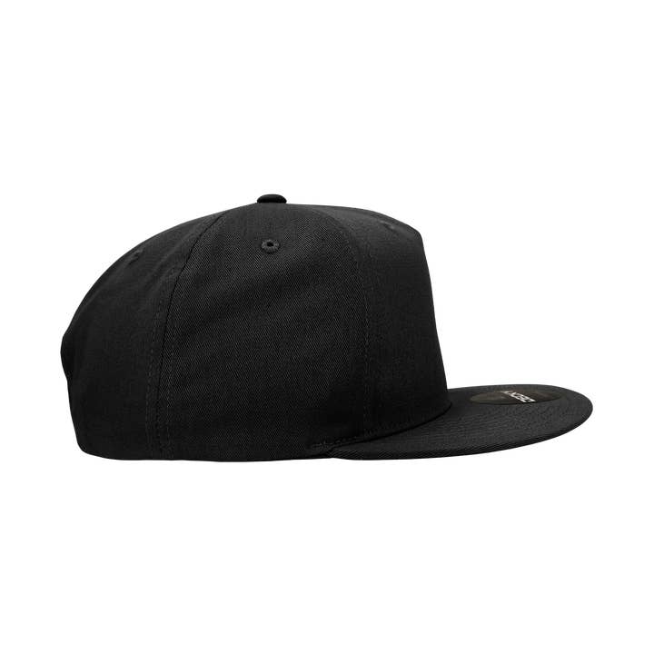 Decky 1064 - 5 Panel Flat Bill, Cotton Snapback Hats - 1064 for wholesale by The Park Wholesale