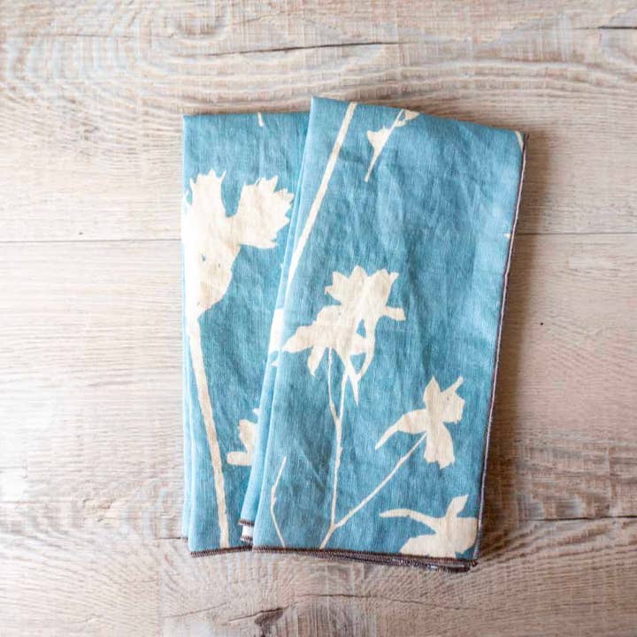 West Coast Handmade - Wholesale Dinner & Cloth Napkin - 100% Linen - Print Cloth Napkins - Set of 2Â