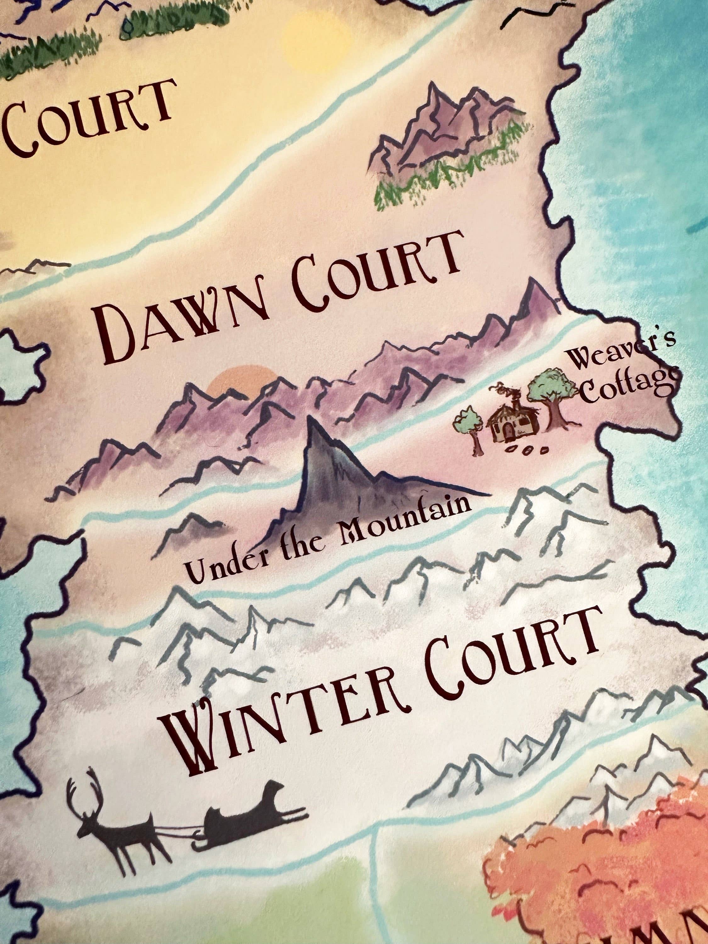 Awkward Affections – wholesale Art print – Prythian Map // Fantasy Landscapes // ACOTAR // Book Art9