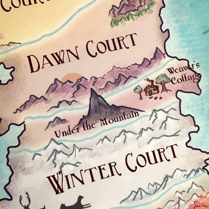 Awkward Affections – wholesale Art print – Prythian Map // Fantasy Landscapes // ACOTAR // Book Art9