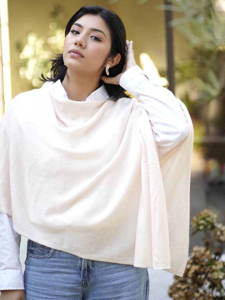Dolma - Wholesale Poncho – Women's - Cashmere Poncho AP-042