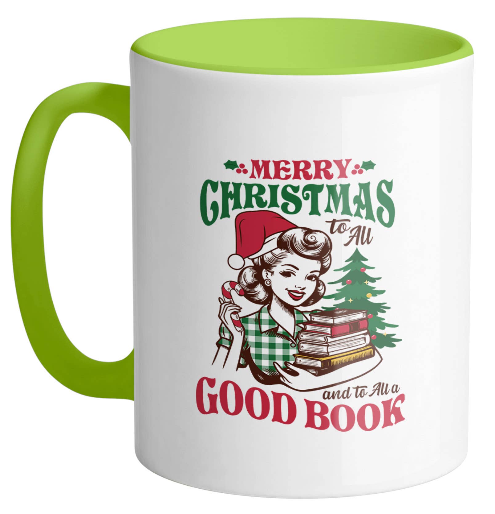 Lucky Luna Apparel – wholesale Coffee mug – Merry Christmas To All & To All A Good Book Ceramic Mug2