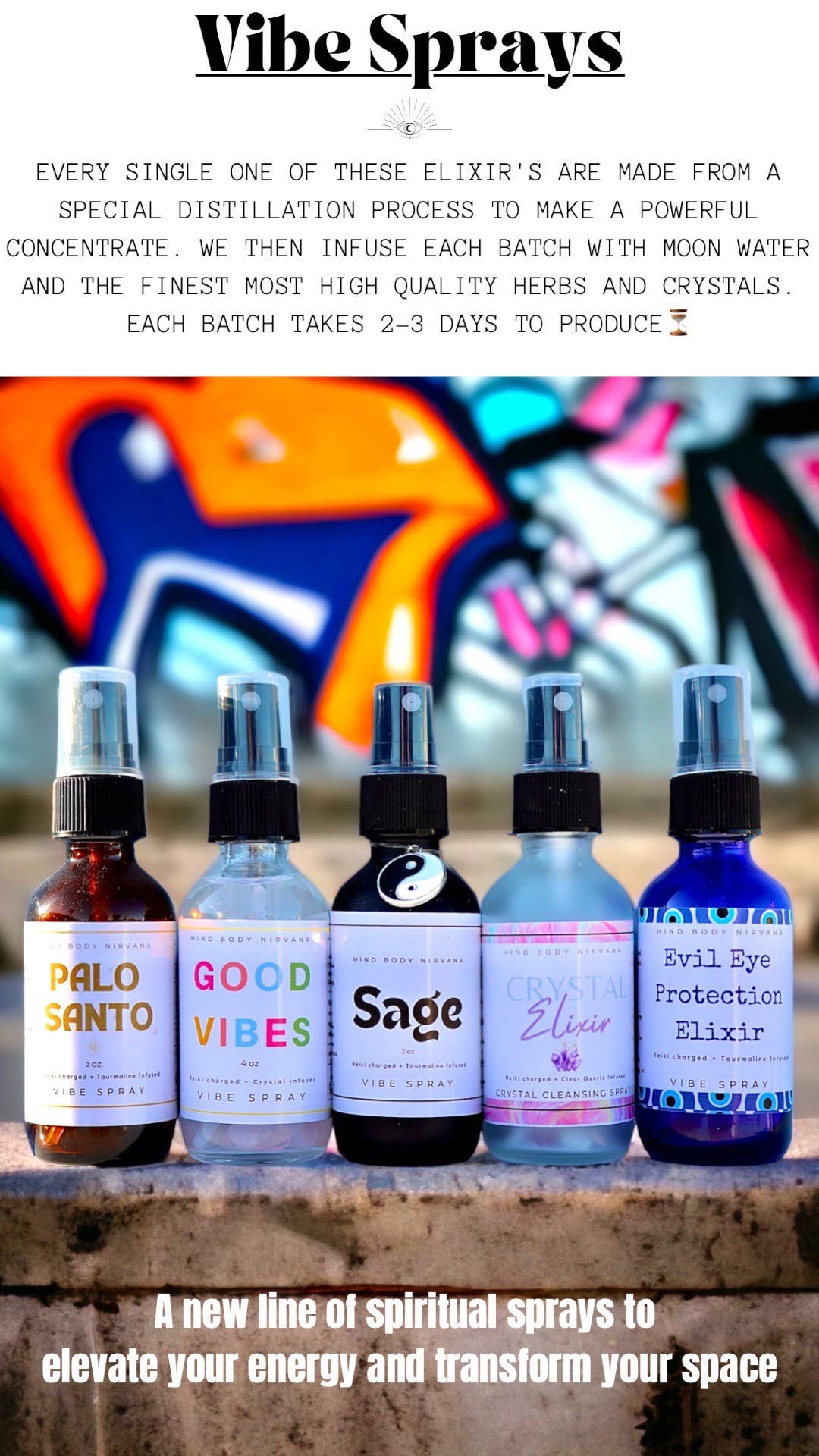 Mind Body Nirvana – Engroshandel Duftspray – Hvid salvie Vibe rensespray1