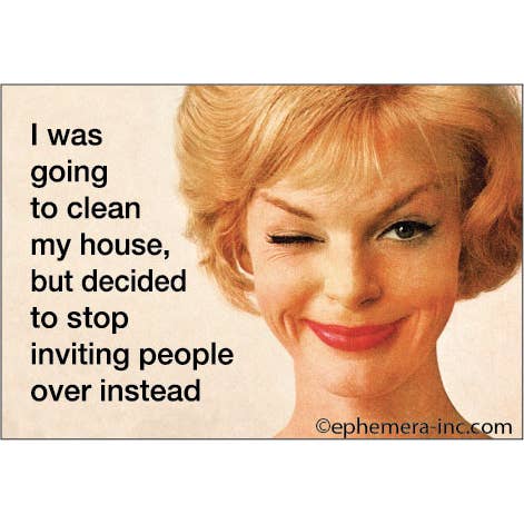 Ephemera - Wholesale Magnet - MAGNET: I was going to clean my house, but decided