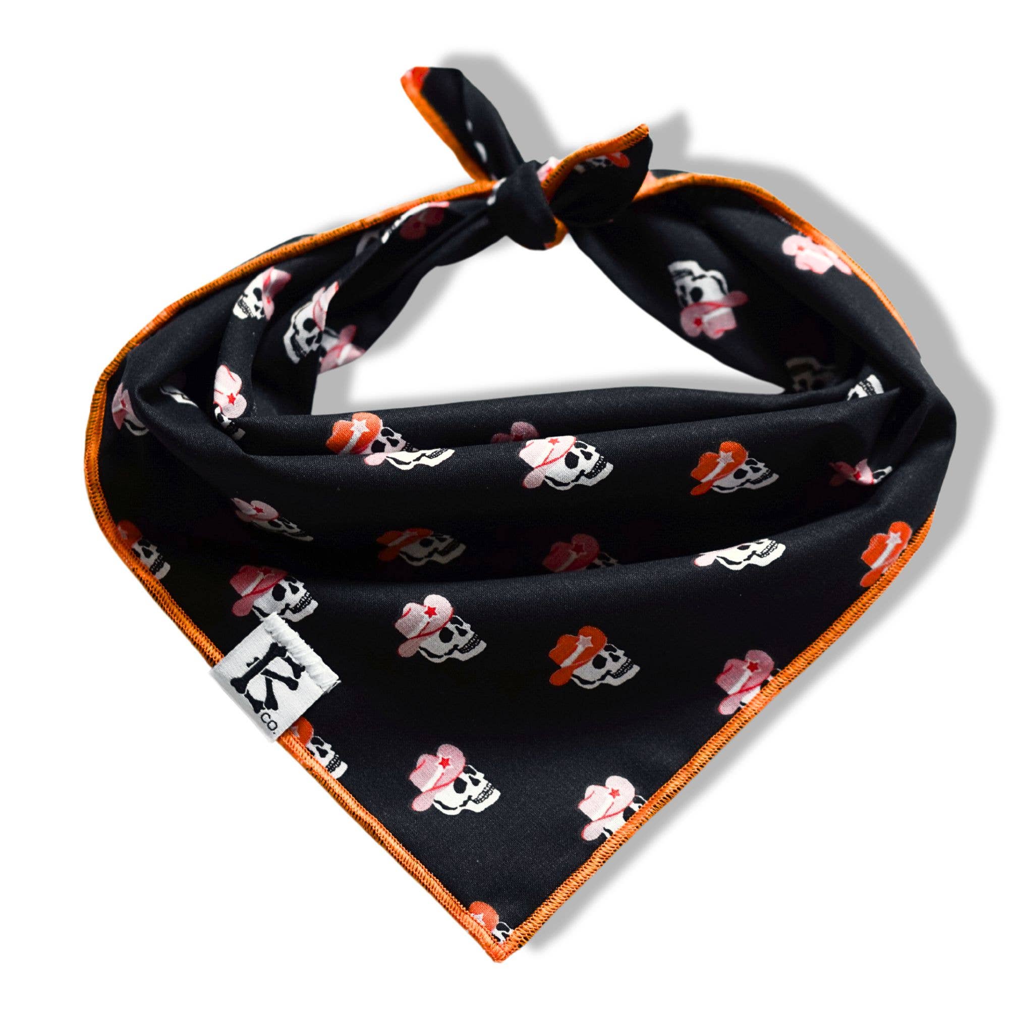 Boneyard Co. - Wholesale Pet Bandana - Dog - "Skull & Spurs" Trendy Skulls and Cowboy Fall dog bandana0