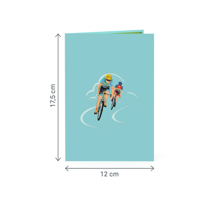 papercrush – postal de parabéns por atacado – Cartão pop-up ciclista de corrida3