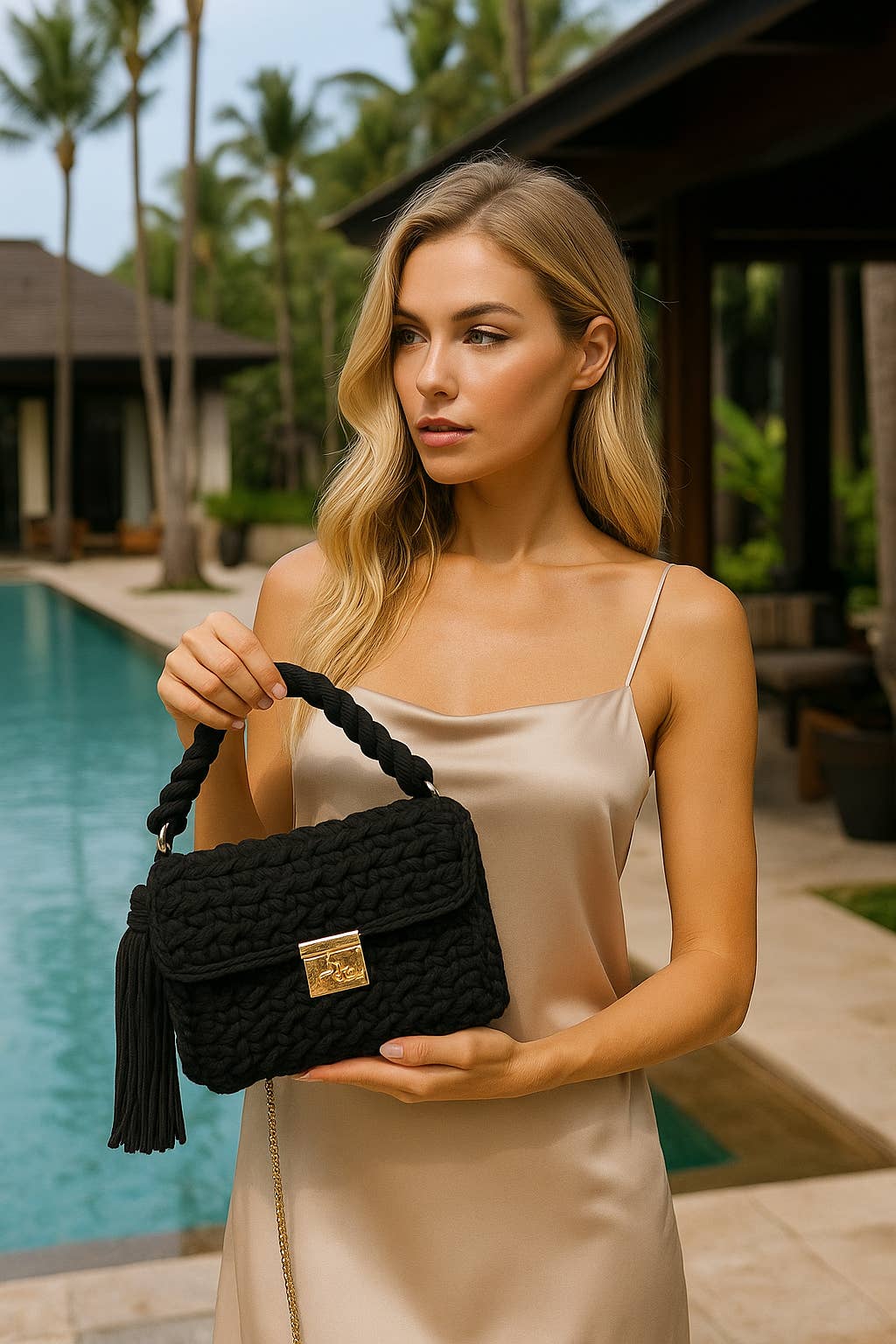 CHQEL - Wholesale Clutch Bag - Women's - CHQEL Evening Clutch Bag for Women, Handmade Crochet Wedding