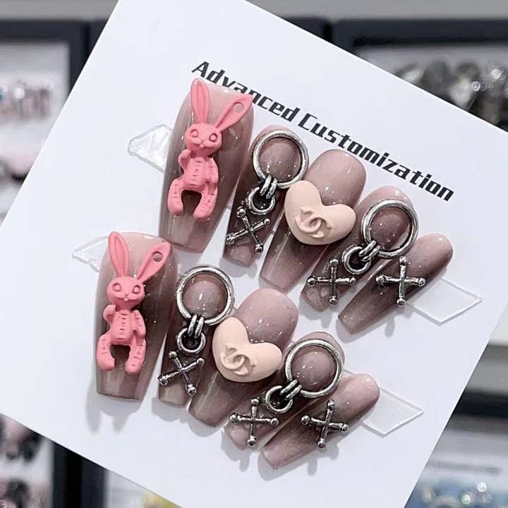 hand made Press on Nails 24379 for wholesale by foamboxnail