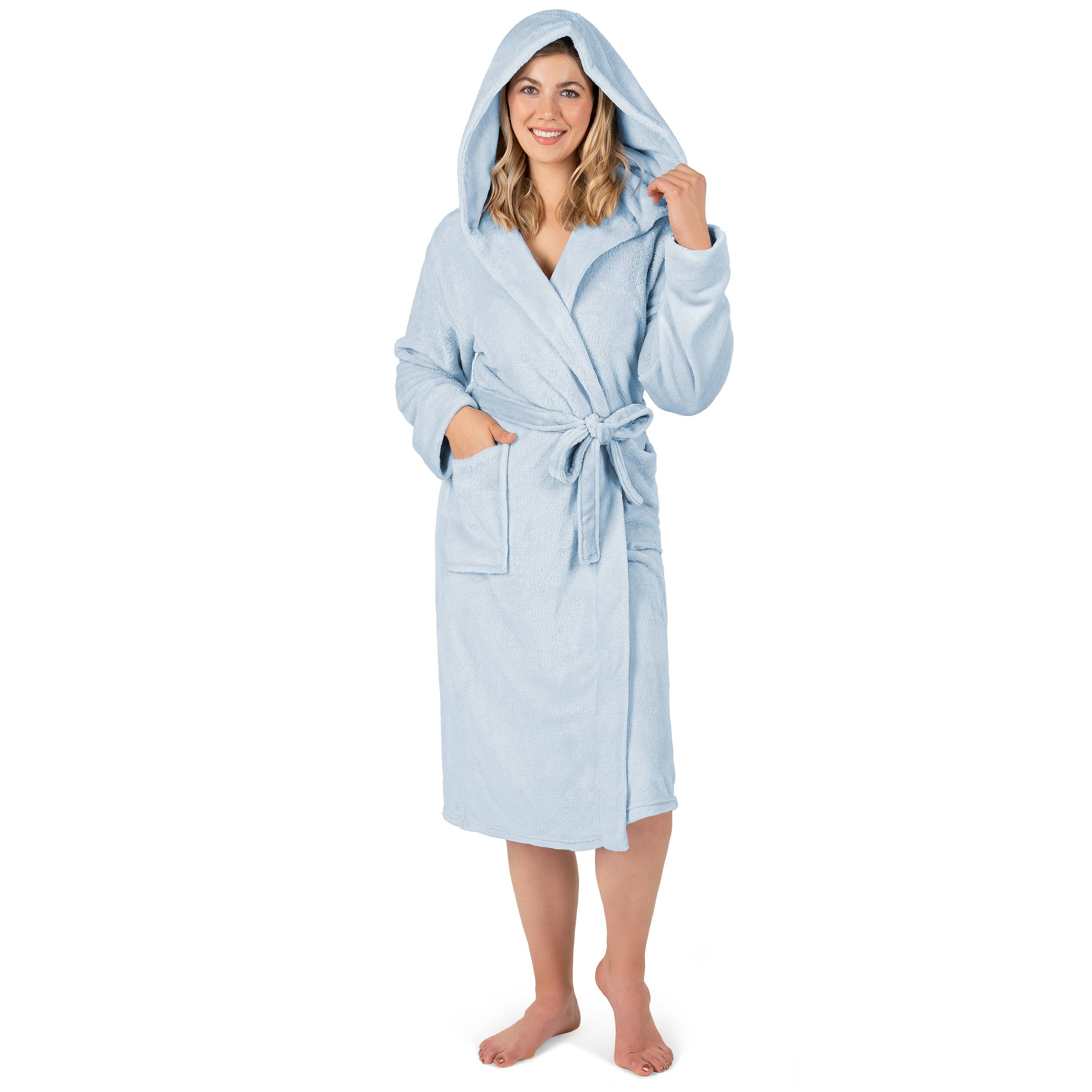 Pavilia - Wholesale Robe - Women's - Women's Classic Fleece Robe with Hood54
