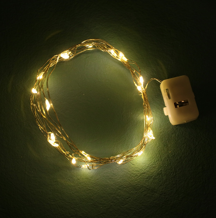 ByHome - Vendita all'ingrosso Fili di luci - Set di 20 luci a LED calde e fredde con 4 frequenze e batteria0