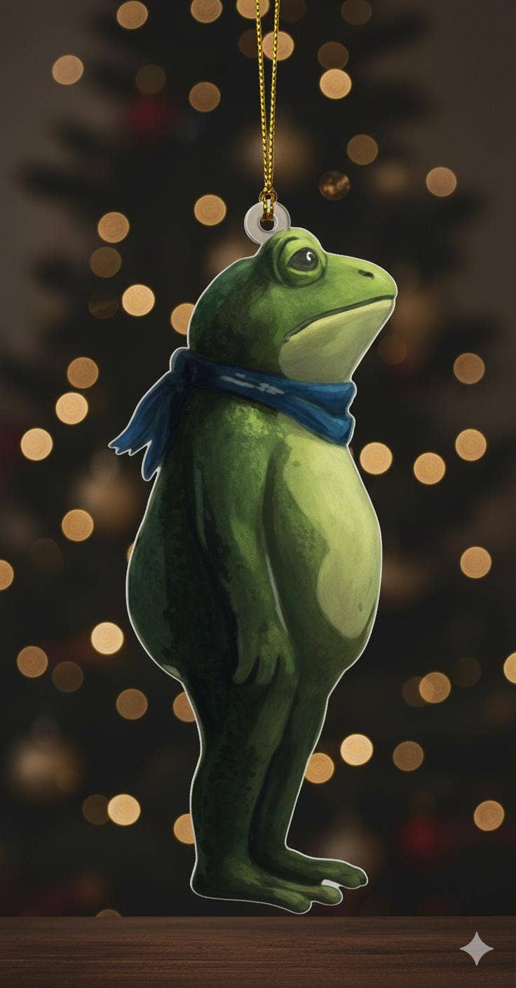 Embrova – Ornamento por atacado – Ornamento de Acrílico Sapo de Portland, Político, Presente Sapo da Liberdade3