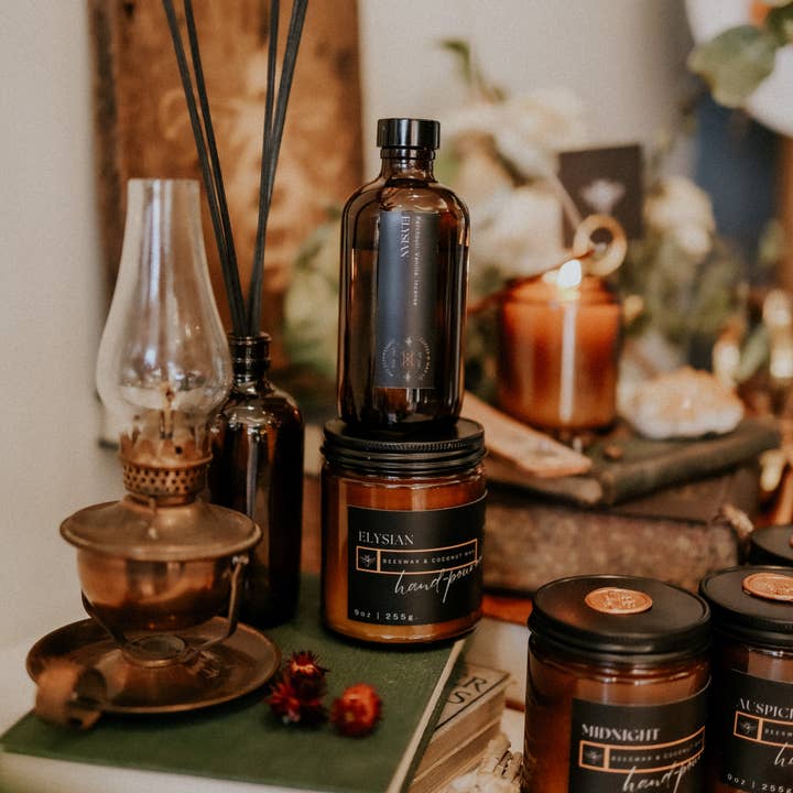 Copper & Wax Co. - Wholesale Jar/Filled Candle - Elysian Patchouli Vanilla Incense Meditation Candle Jar2