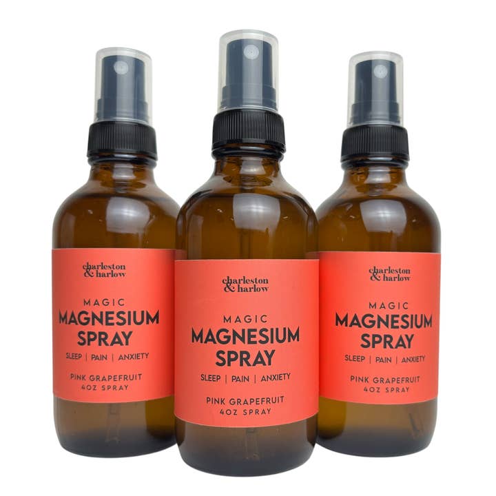 Charleston & Harlow Candle Co. - Wholesale Pain Relief Spray/Cream - Pink Grapefruit MAGIC Magnesium Spray -Sleep Pain Anxiety