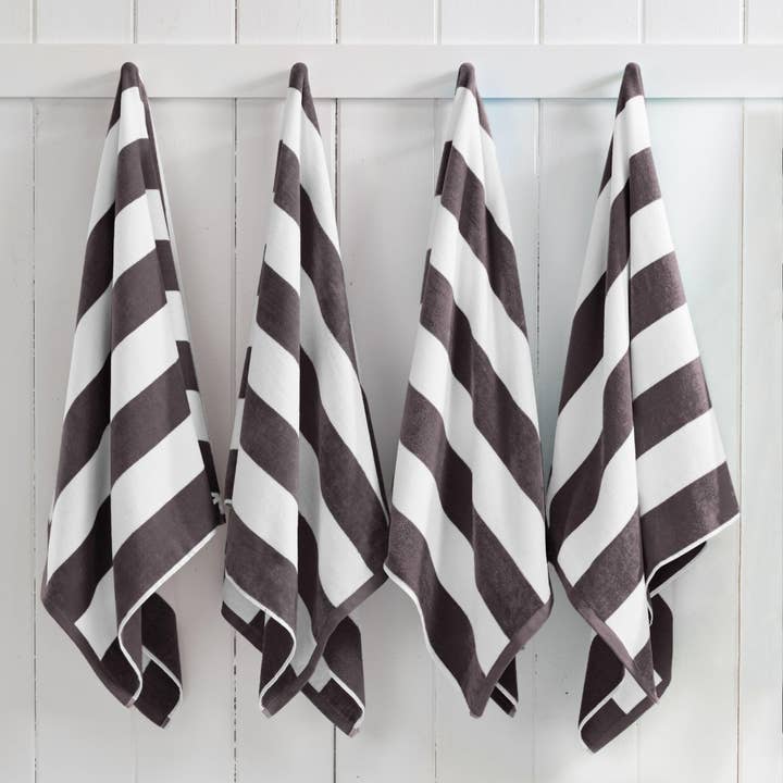 BH Collective - Wholesale Beach Towel - Cotton Velour Cabana Stripe Beach Towel - Novia Collection