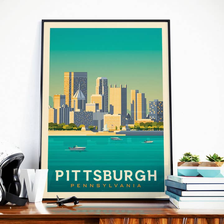 Pittsburgh Pennsylvania - Forenede Stater rejseplakat for engroshandel hos Olahoop Travel Posters