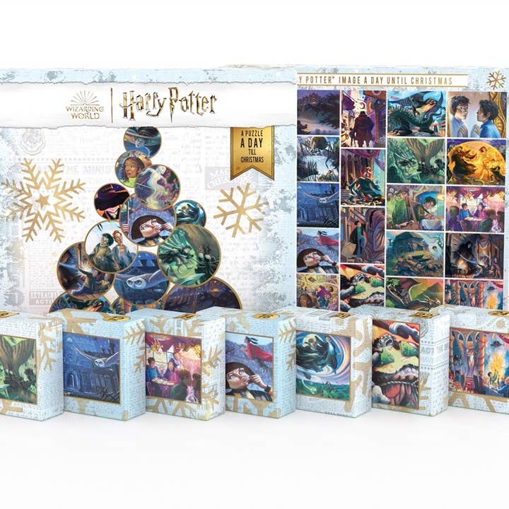 New York Puzzle Company - Wholesale Puzzle - Adult - Harry Potter Advent Calendar - Set of 24 Mini Puzzle