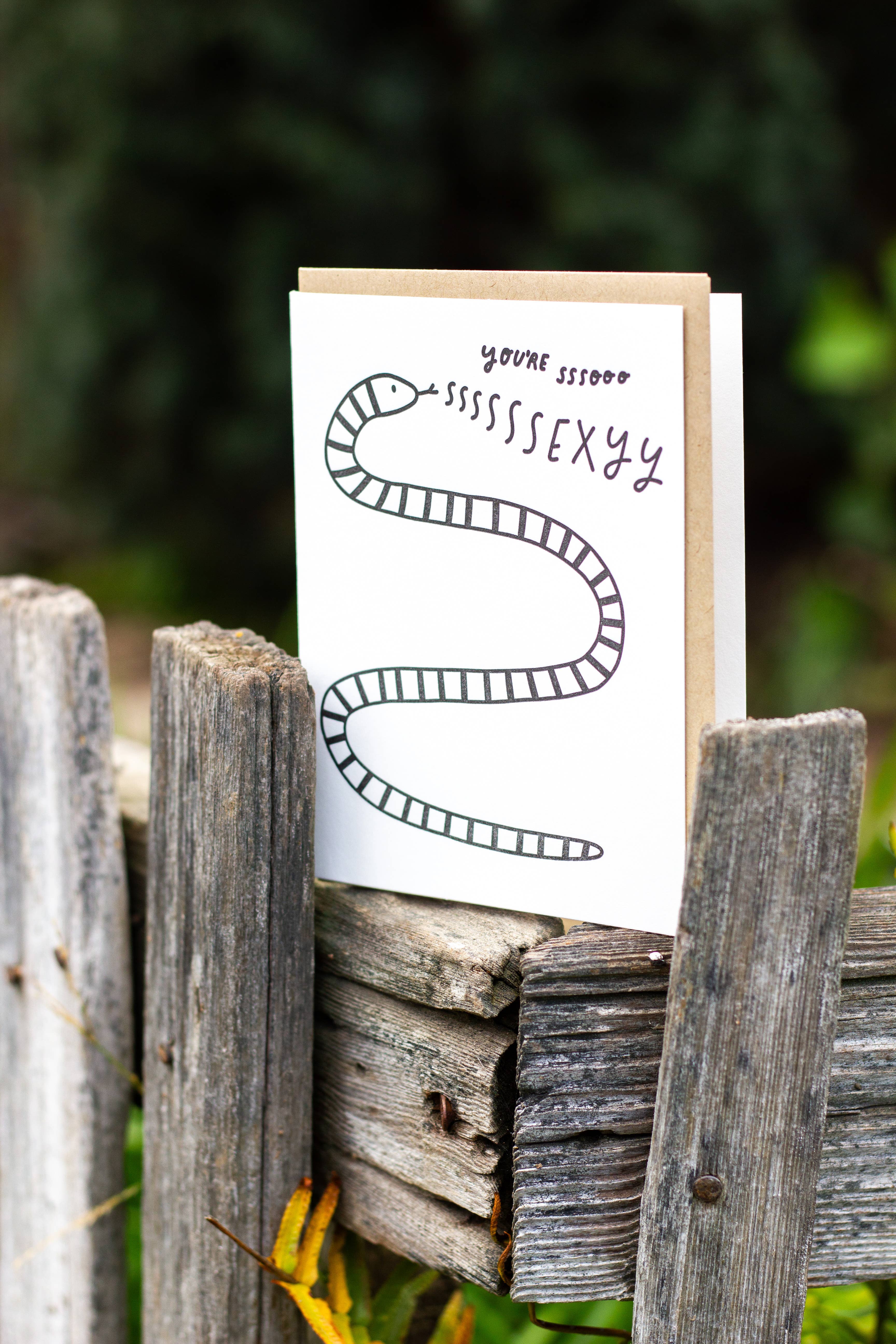 Finch and Flourish Paper Goods – Großhandel Liebeskarte – Sexy Snake Letterpress-Karte1