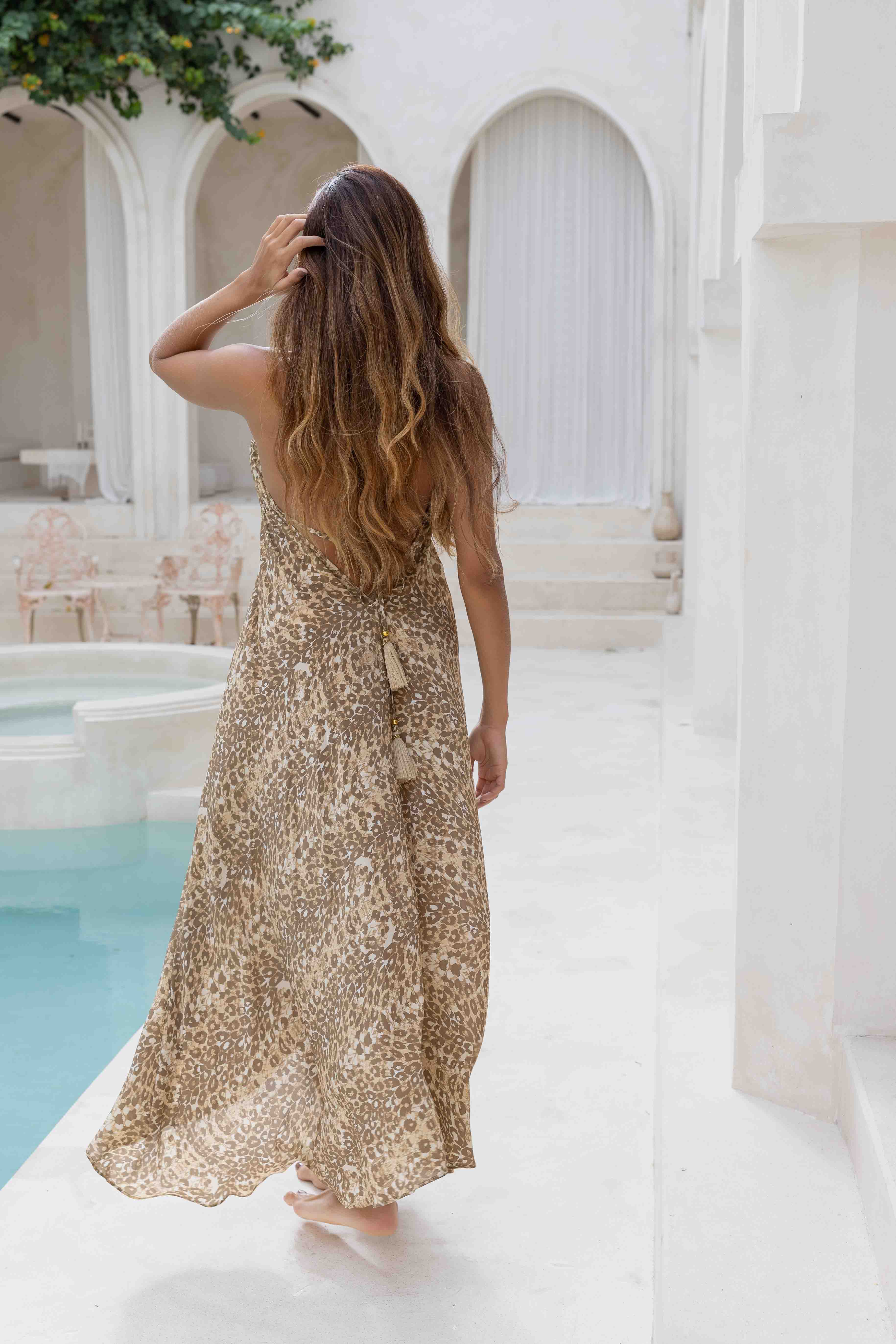 Sophia Alexia - Wholesale Dress - Women's - LEOPARD SANDS SILK IBIZA DRESS5