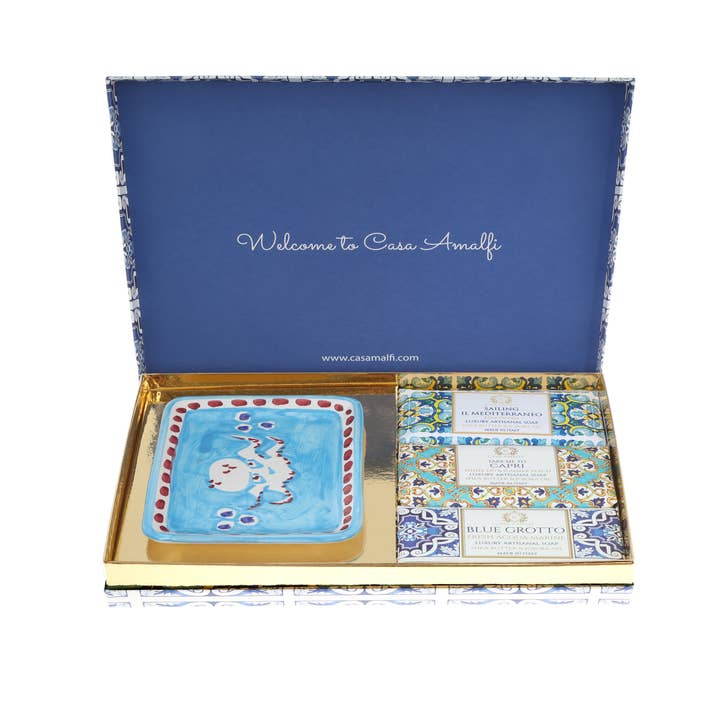 Blue Maiolica Gift Box for wholesale by Casa Amalfi