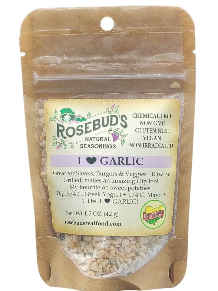 I 💜 KNOBLAUCH (ICH LIEBE KNOBLAUCH) für den Großhandel von Rosebud’s Real Food