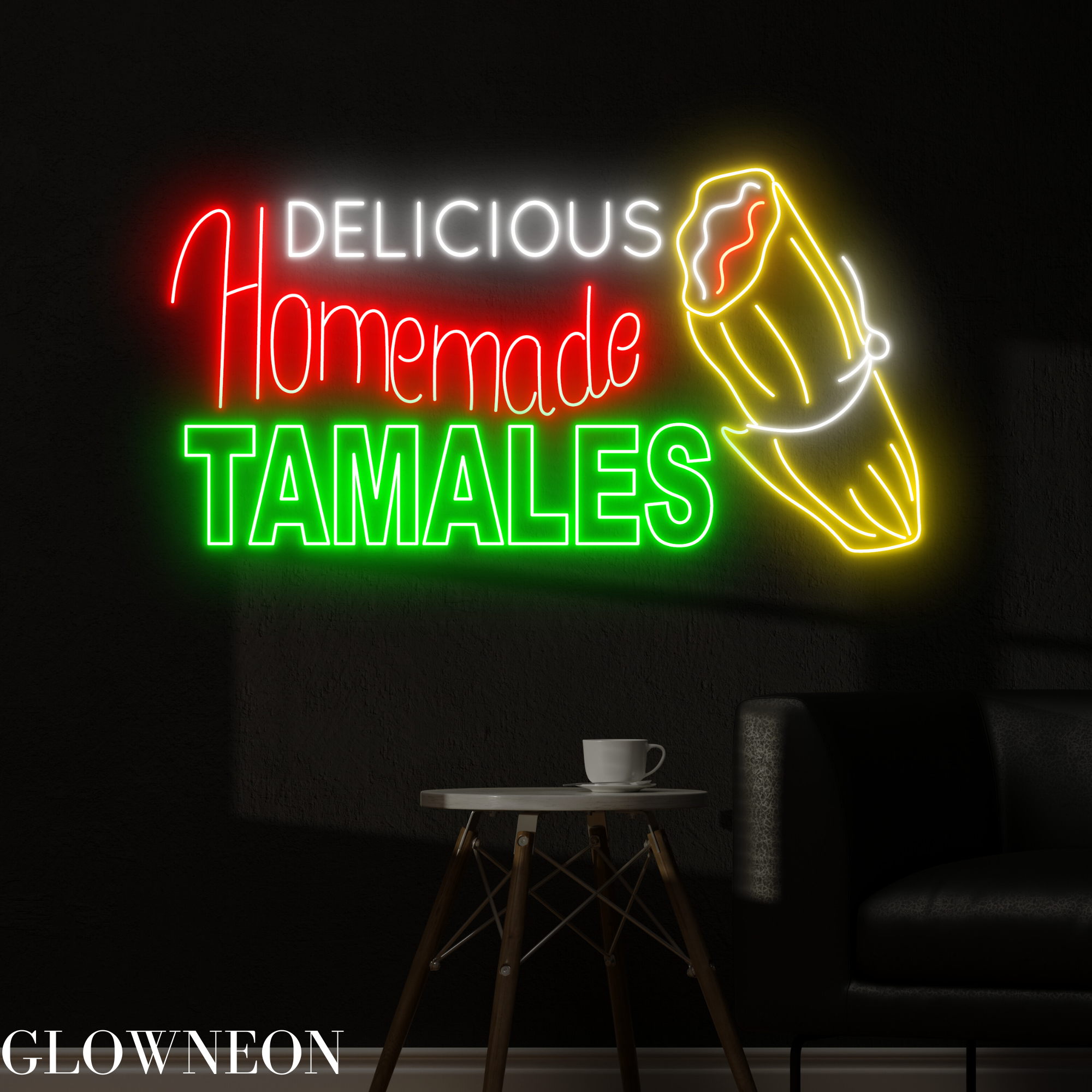 Glow Neon - Wholesale Neon Sign - Delicious Homemade Tamales Neon Sign, Mexico Tamale Led Sign3