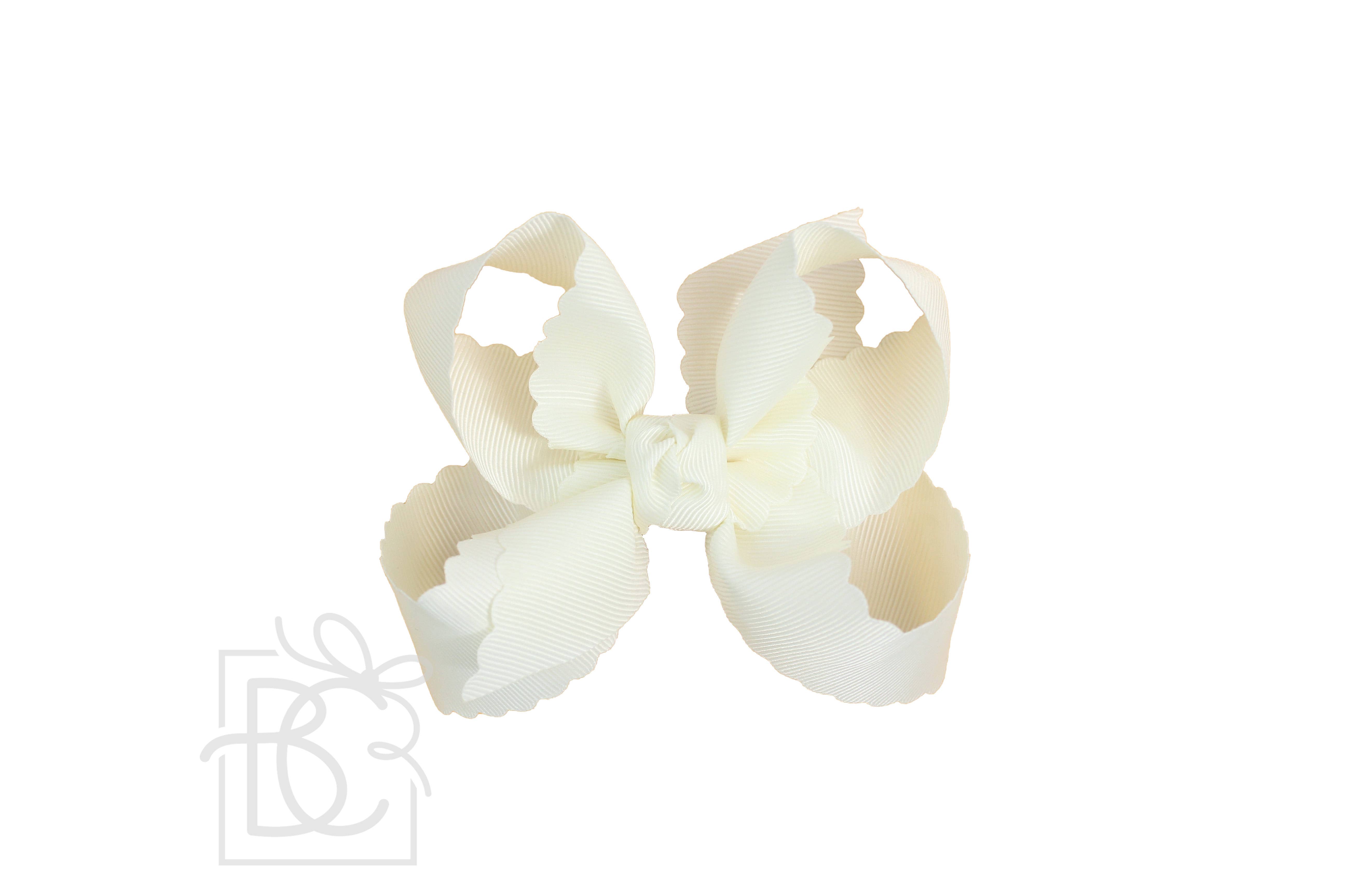Beyond Creations, LLC – wholesale Hair bow – Kids – SCALLOPED EDGE BOW19