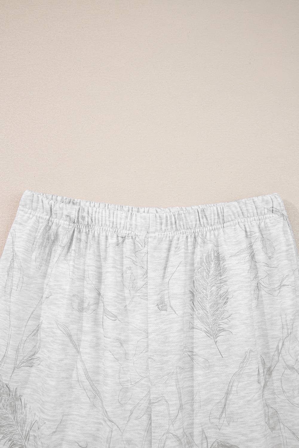 Gray LAS Abstract Print Drop Sleeve Hoodie and Pants Set (S-XL) for wholesale on Faire4