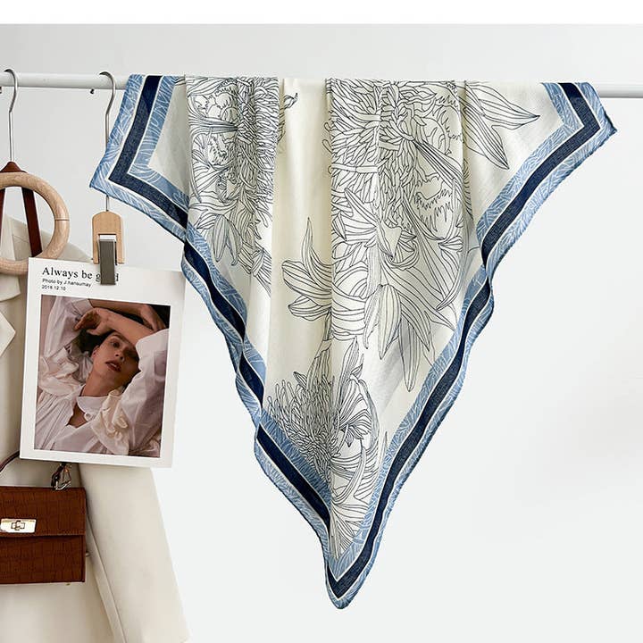 Marayn - Wholesale Scarf – Women's - French Floral Scarf Elegant Soft Warm Winter Style40