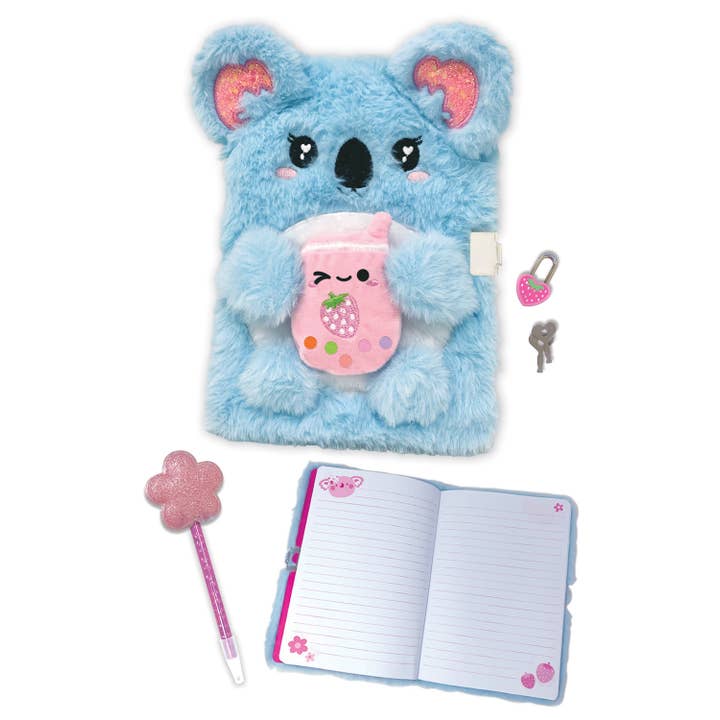 Hot Focus, Inc. - Wholesale Journal/Diary - Kids - Fuzzy Diary with Lock and Keys, Koala