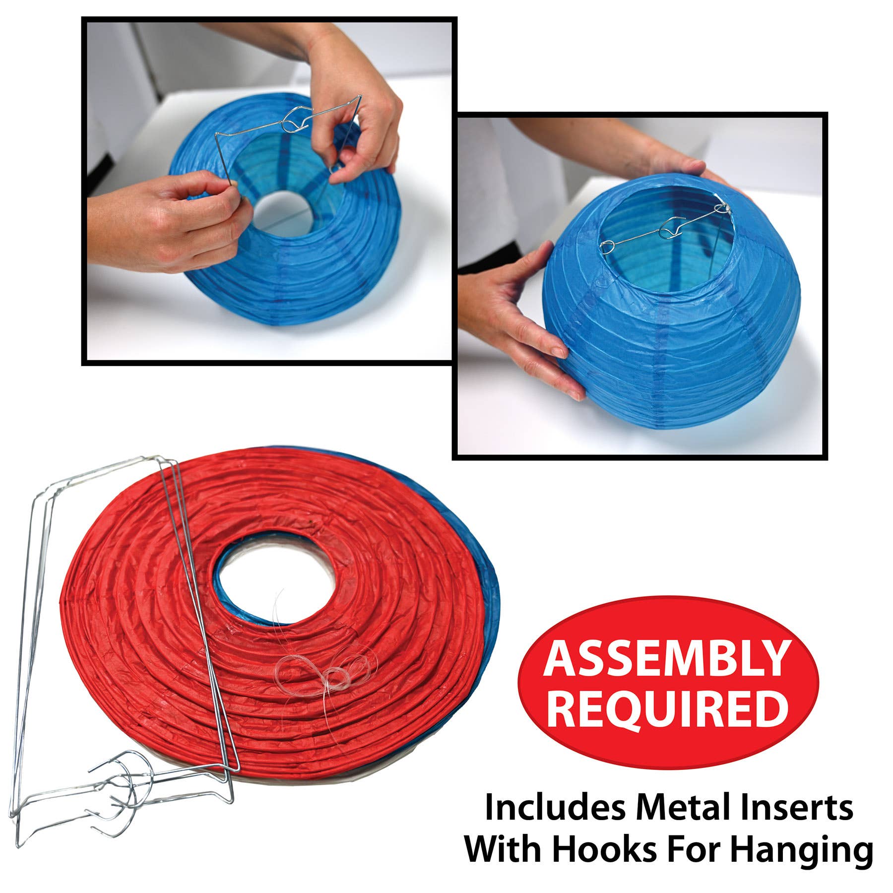 Beistle - Wholesale Lantern - Red, White and Blue Paper Lanterns, 3 per package7