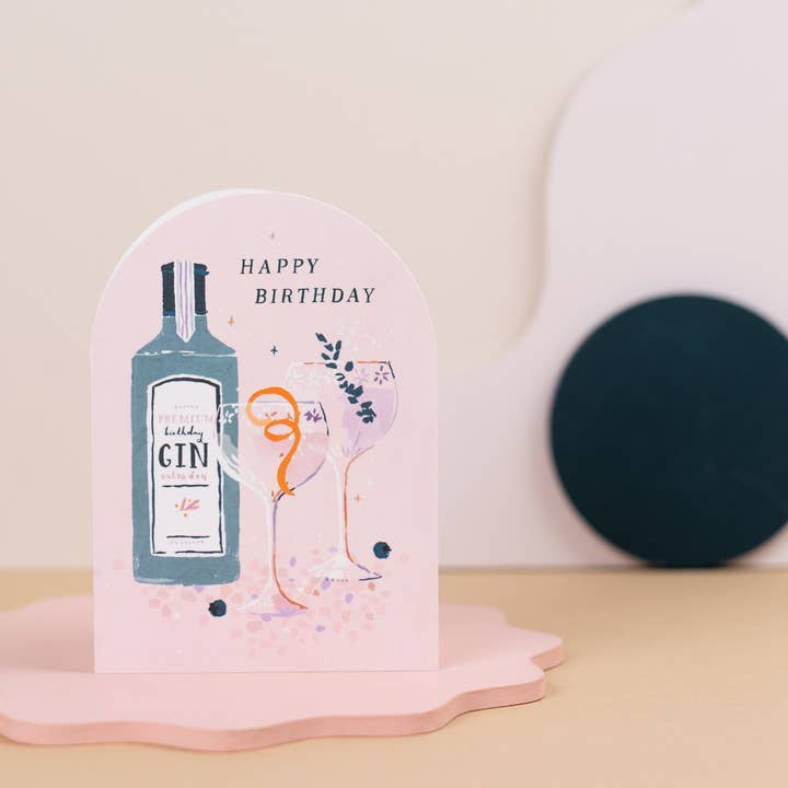 Sister Paper Co. - Wholesale Birthday Card - Happy Birthday Gin Card | Birthday Cards | Cocktail Card4