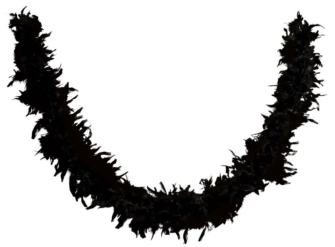 P'tit Clown – Disfarce - Unissexo por atacado – Boa de Plumas - Preto0