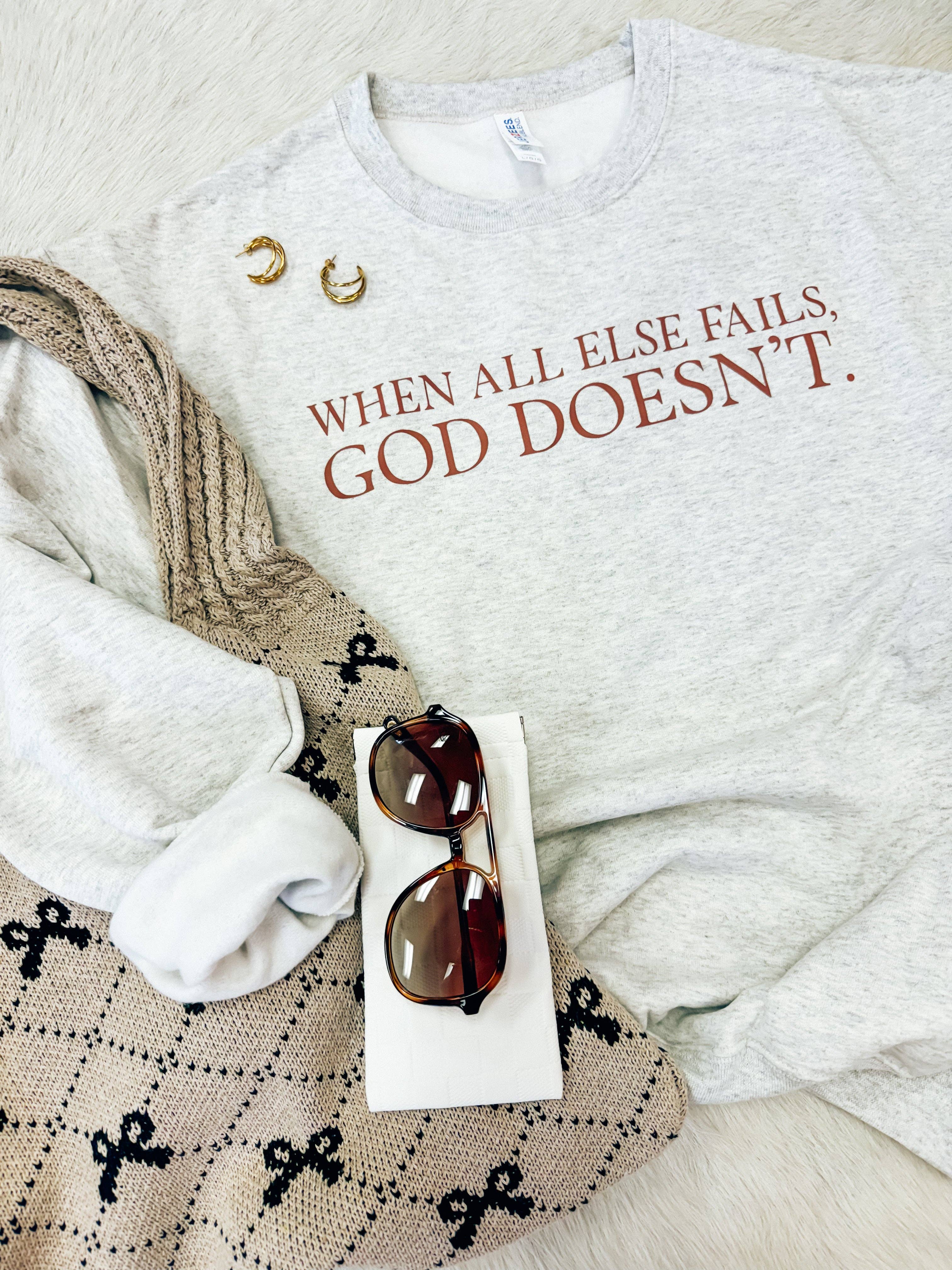 Hart and Hollow - Wholesale Graphic Sweatshirt - Women's - God Doesn't Fail Sweatshirt2