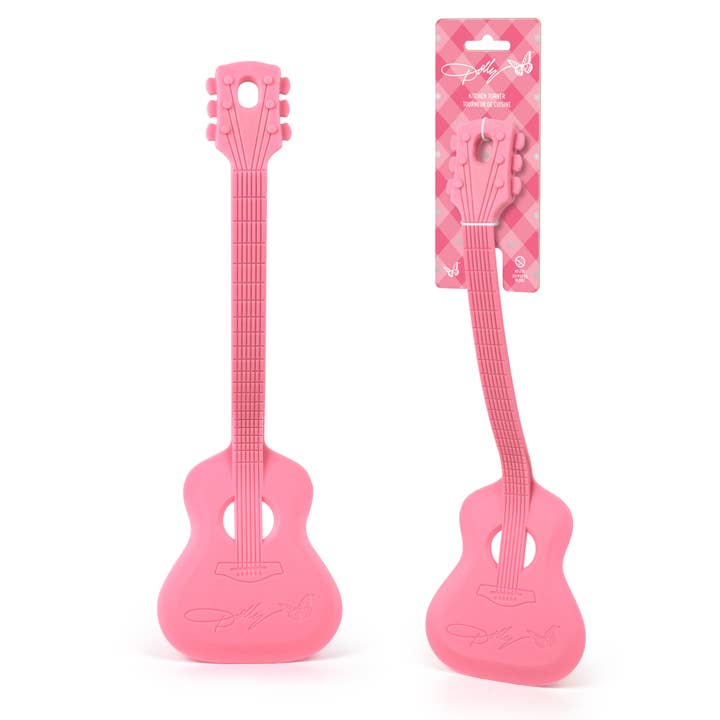 Dolly Parton Pink Guitar Kitchen Turner / Spatula for wholesale by Fred & Friends