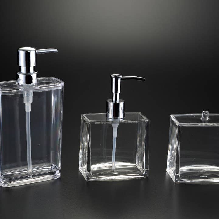 Tall Tapered Rectangular Lotion Dispenser for wholesale by Huang Acrylic