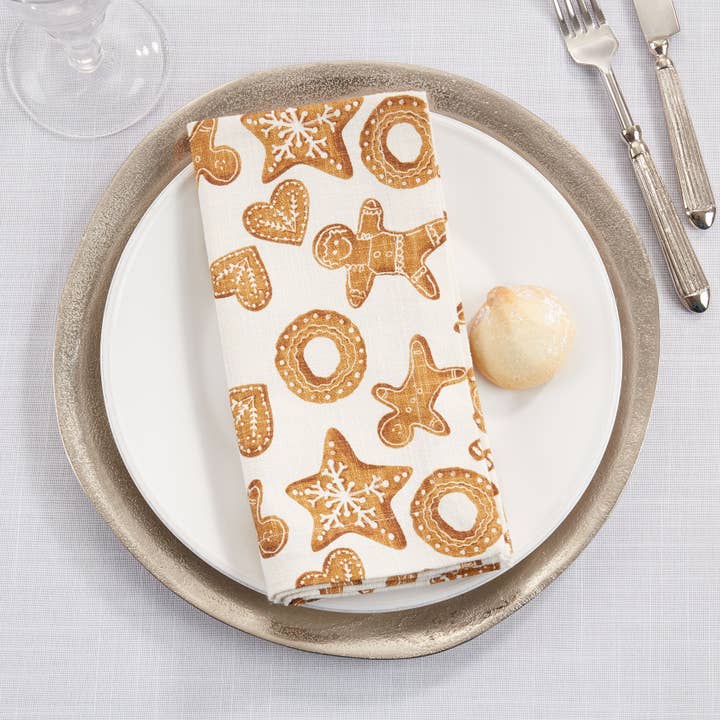 Saro Lifestyle - Wholesale Dinner & Cloth Napkin - Gingerbread Design Table Napkins