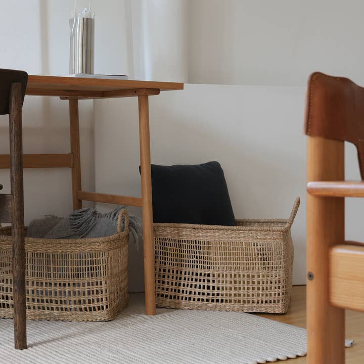 SUNNY HOME - Wholesale Basket - Seagrass Storage Basket with Handles – Salema Rectangular L2