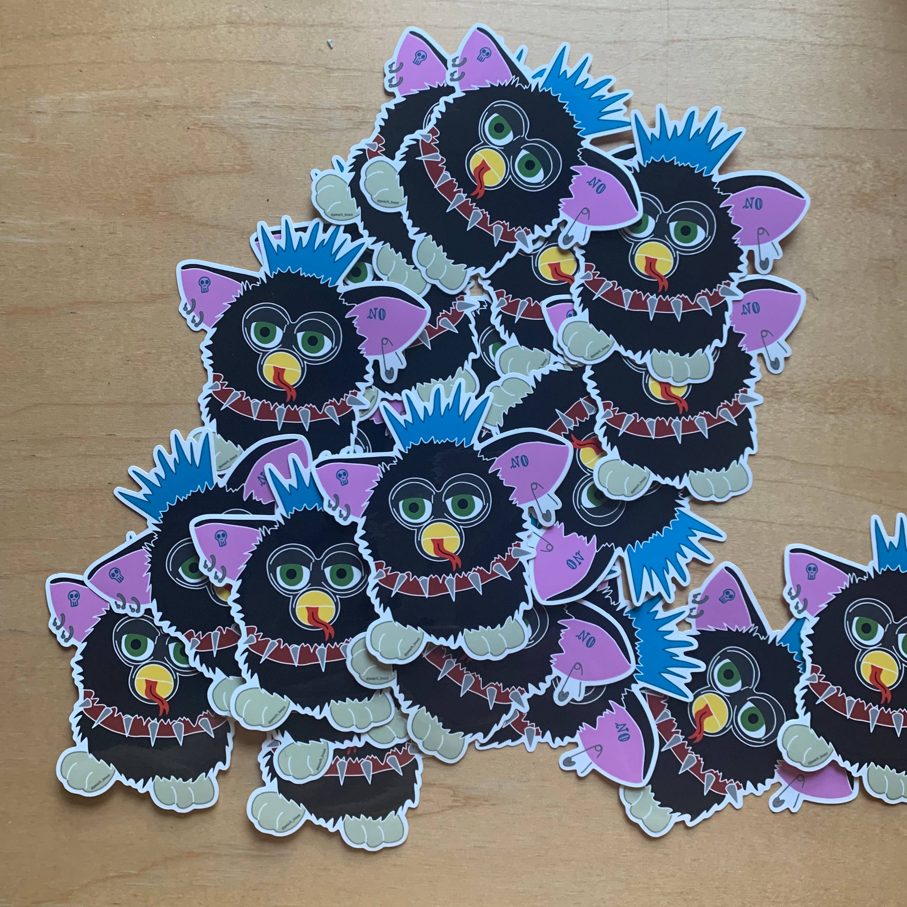 Peach Beast - Wholesale Sticker - Furby Y2K Vinyl Sticker3