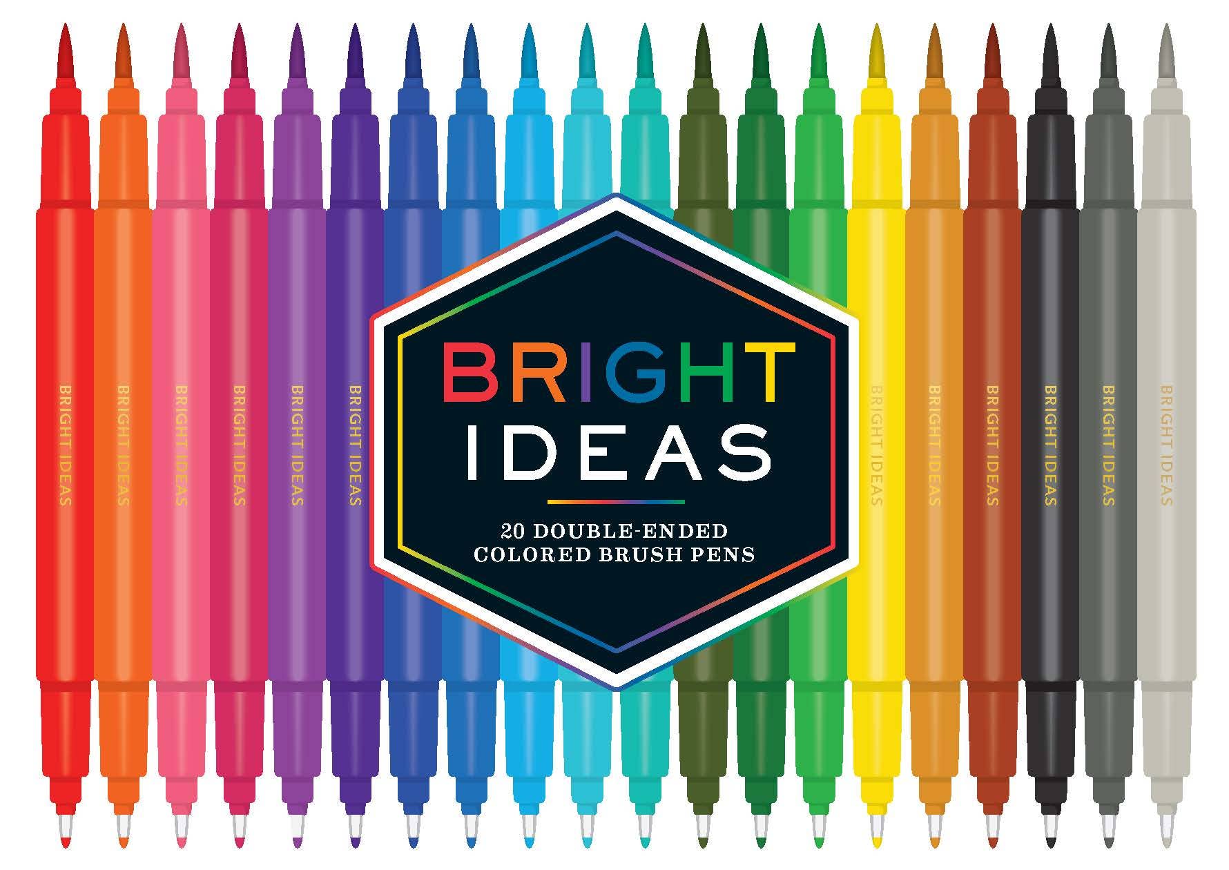 Chronicle Books - Wholesale Pen - Bright Ideas Double-Ended Colored Brush Pens1