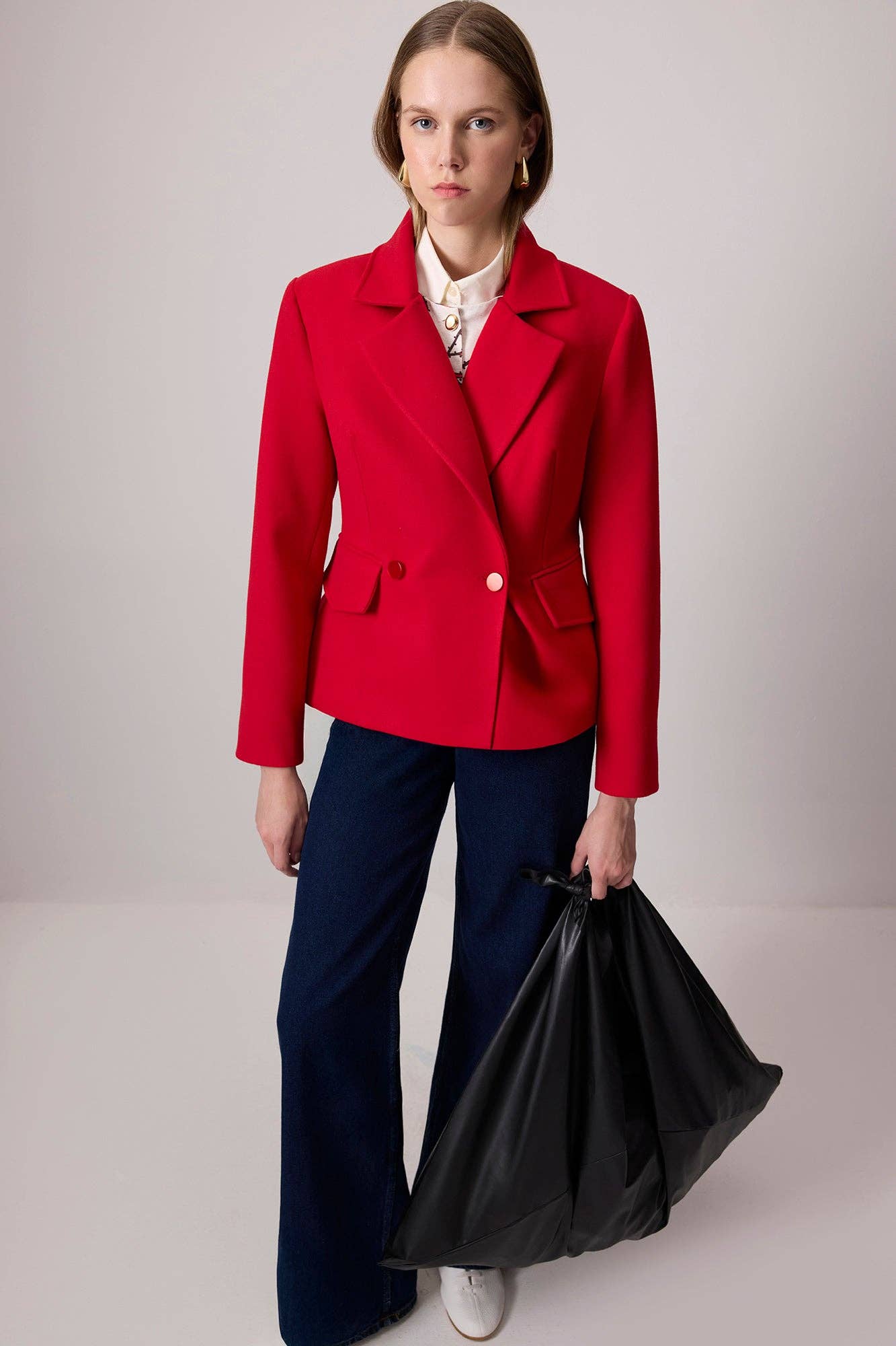 Siyah Oversized Faux Leather Shoulder Tote for wholesale on Faire2