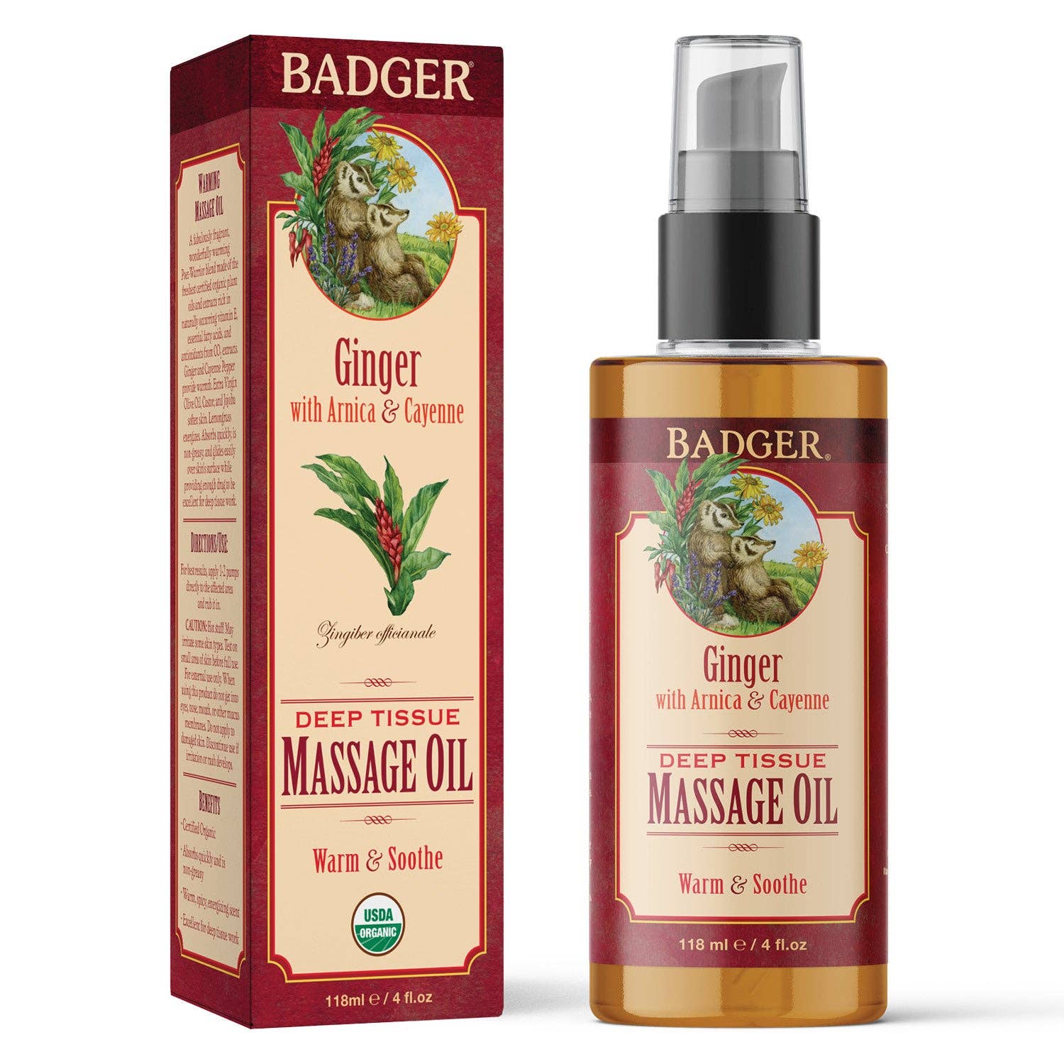 Badger Balm - Wholesale Massage Oil/Gel - Ginger Deep Tissue Massage Oil4