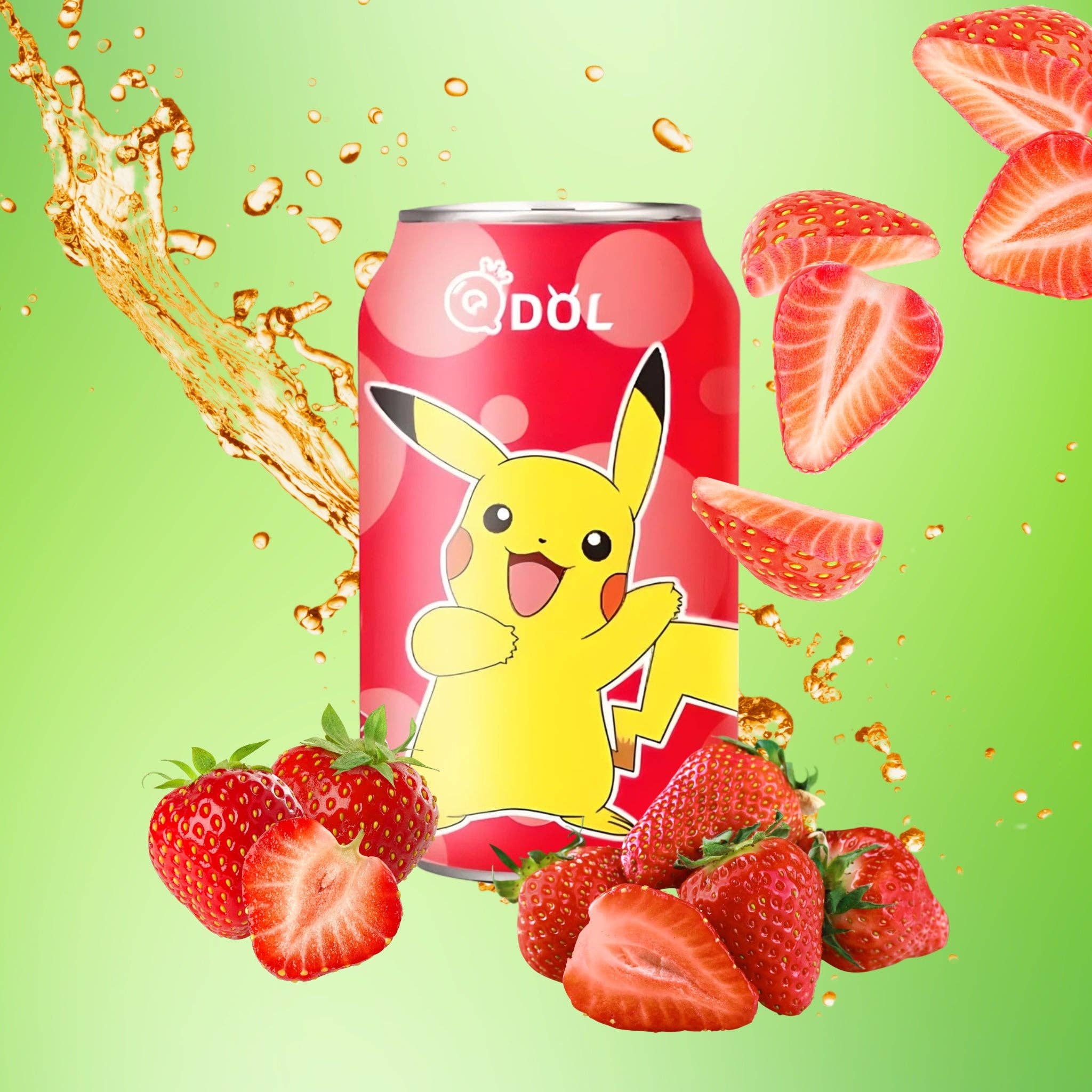 utoppa GmbH - Vendita all'ingrosso Bibite/bevande gassate - QDOL Pokémon Pikachu Lemonata Fragola 330 ml1