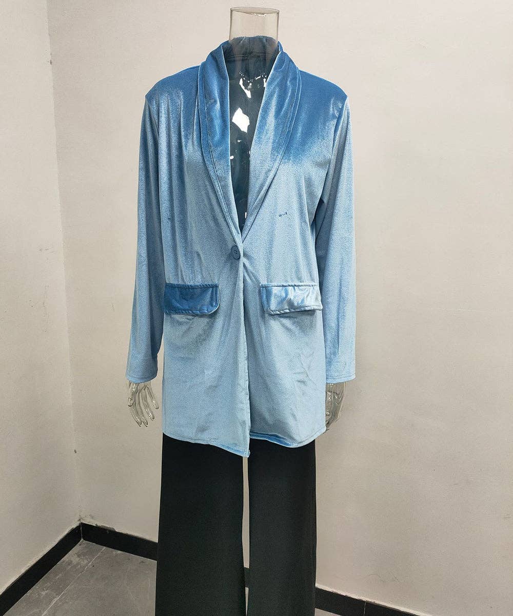 Aria Romance - Wholesale Coat - Women's - Lapel Collar Draped Open Coat13