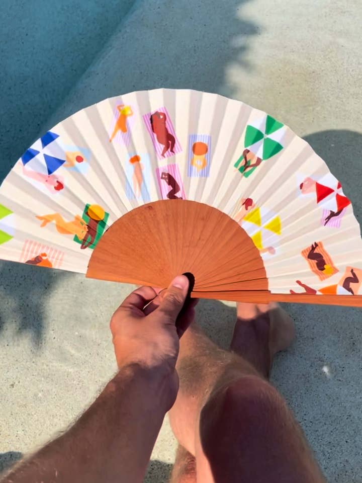Éventail "Beach Please 1" pour la vente par Thomas Gravereau