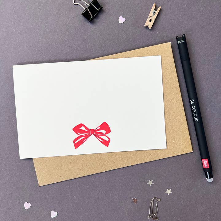 Penguin Ink – wholesale Stationery/notecard set – Bow Correspondence Notecard Set | Set of 10