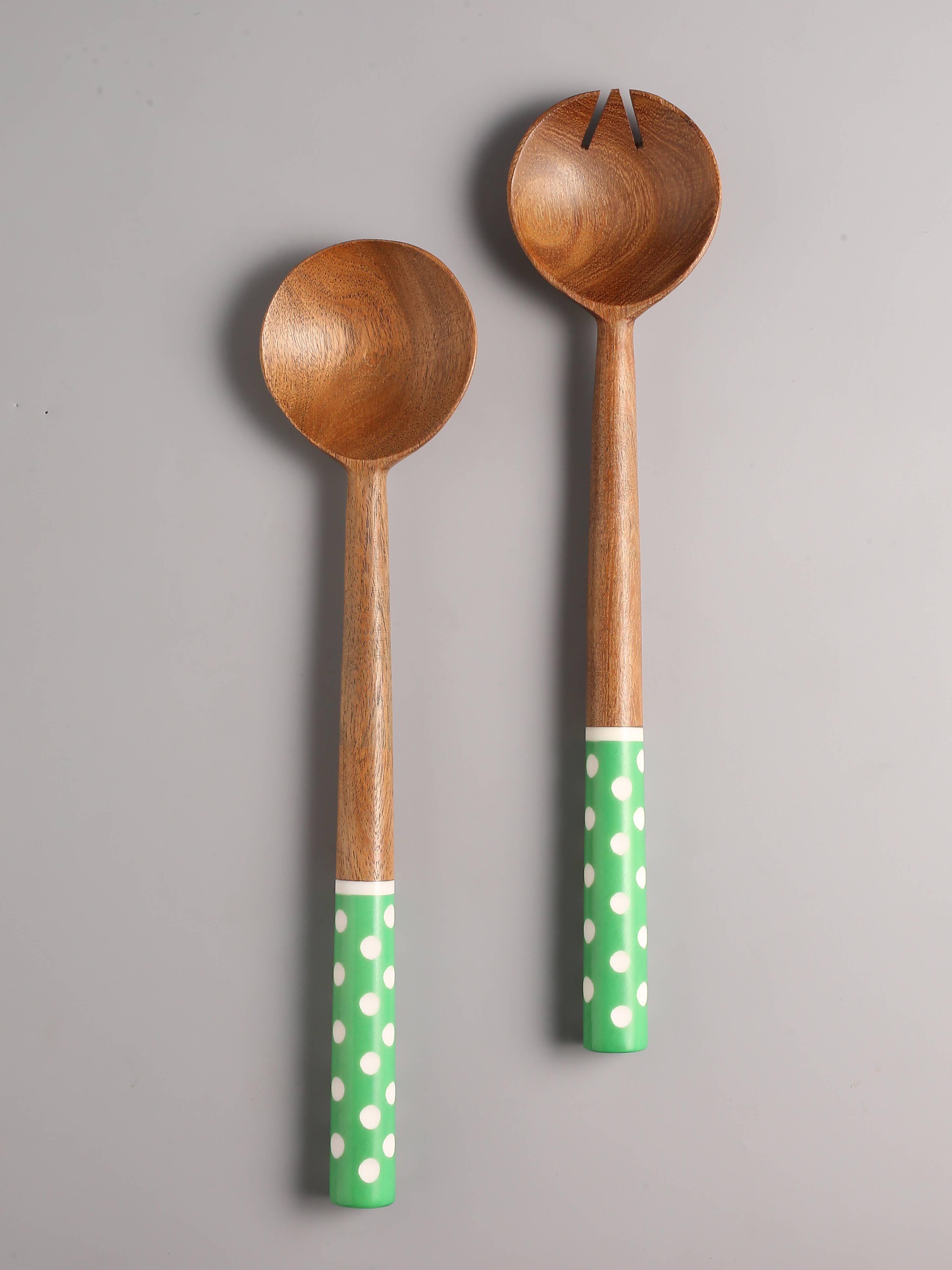 Tiramisu - Wholesale Serving Utensil - Resin & Wood Salad Server 2- Piece Set (14)2