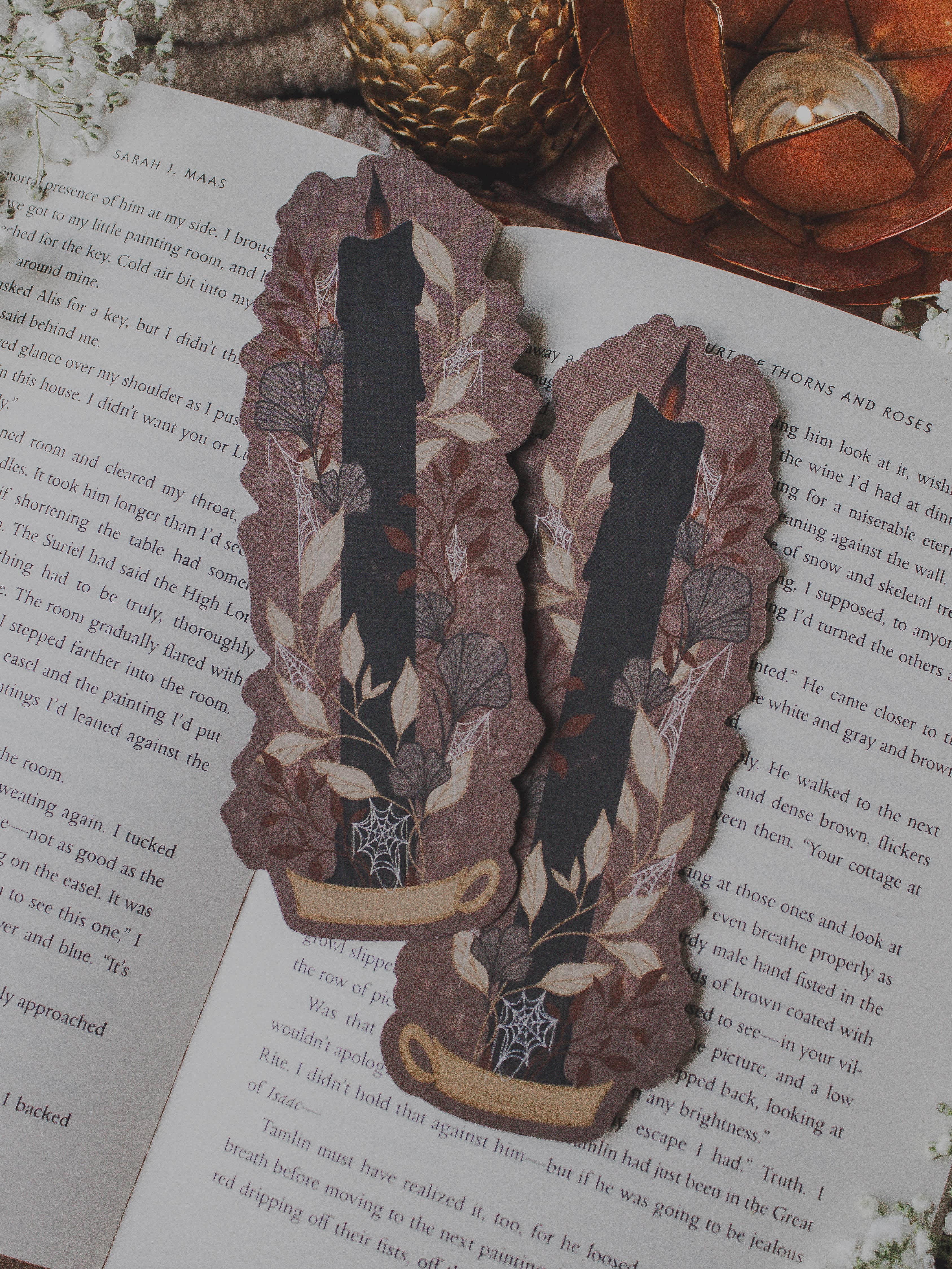 Meaggie Moos - Wholesale Bookmark - Black Flame Candle Halloween Die-Cut Bookmark3