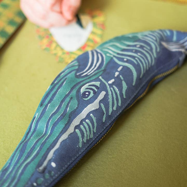 East End Press - Wholesale Pencil Case/Pouch - Whale Fabric Case15