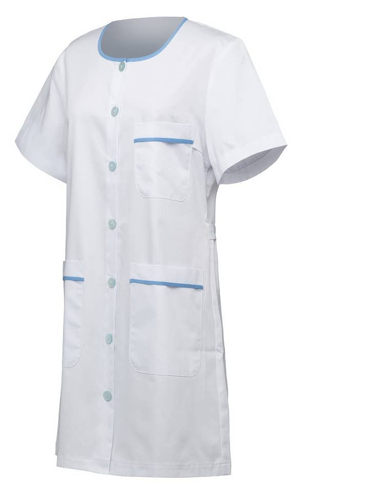 Women'S Short-Sleeved Robe with Colored Bias 1004 for wholesale by Confecciones J. Garcia