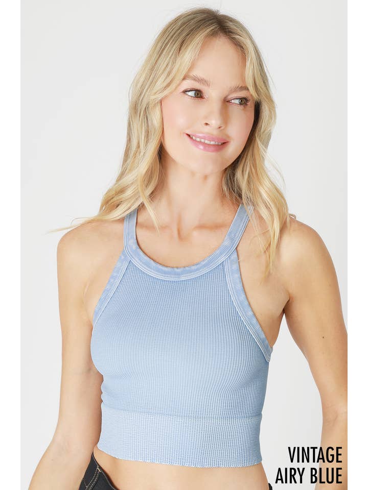 NIKIBIKI - Wholesale Knit Top - Women's - NS8307- Vintage High Neck Crop Top2